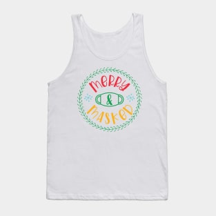 Merry And Masked Funny 2020 Christmas Commemorative Tank Top